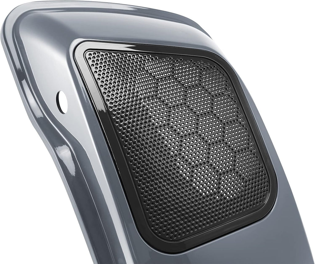 HR3 Gunship Gray Saddlebag Lids w/ 6'x9' Speaker Grills Compatible with 2014-later Harley Touring Road Glide Street Glide Ultra Limited Electra Glide Standard Models