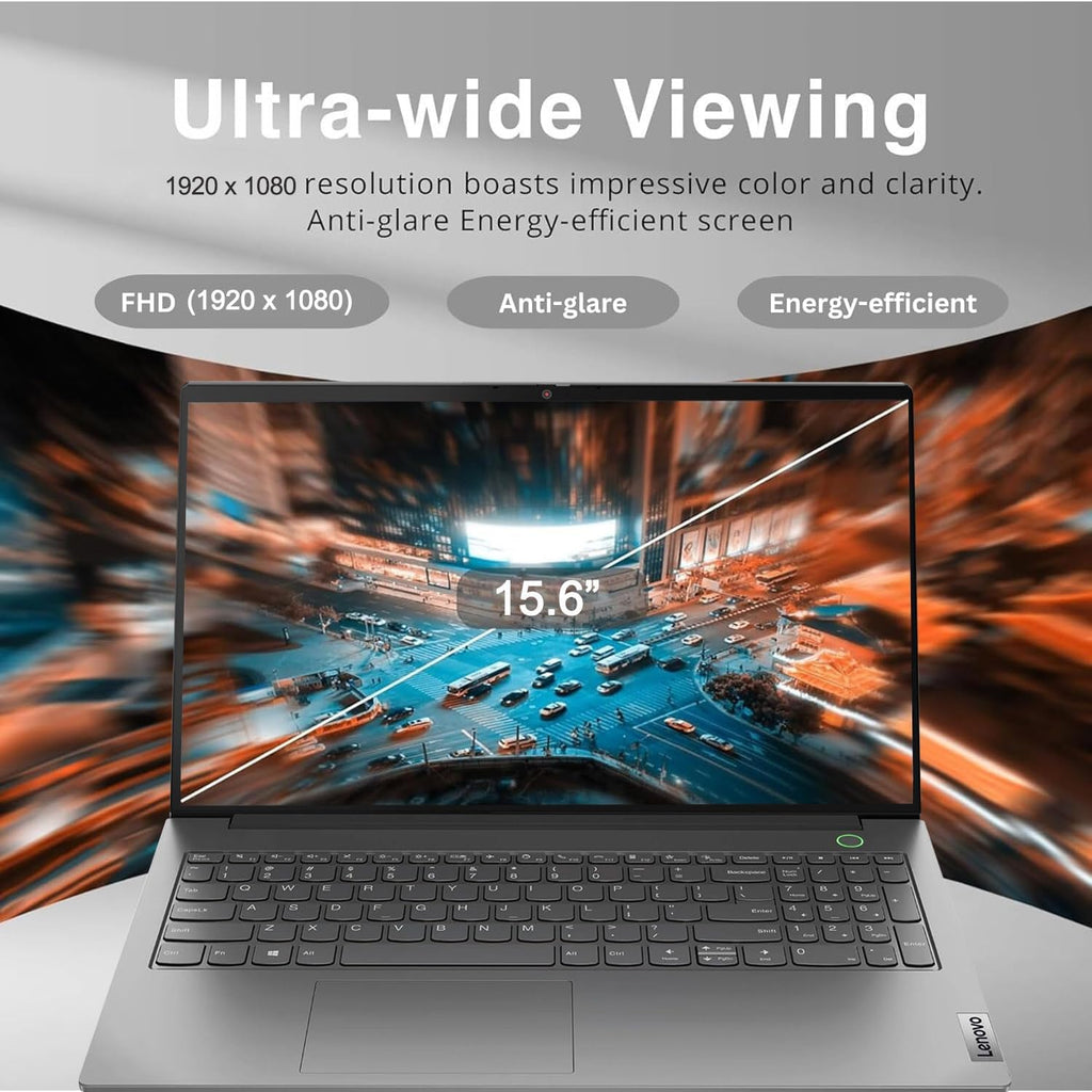 Lenovo ThinkBook 15 Business Laptop, 15.6' FHD Display, AMD Ryzen 7 5825U (Beat i7-1165G7), 16GB RAM, 512GB SSD, FP Reader, HDMI, RJ45, Webcam, Wi-Fi 6, Windows 11 Pro, Grey, 1 Yr Warranty