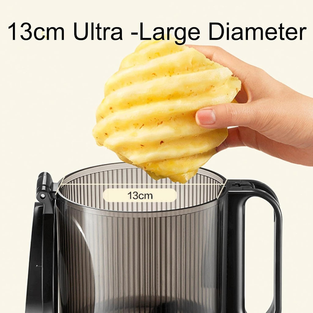 200W Masticating Juicer, 1.4L Cold Press, 160nm Slow Juicer with 13cm Wide Feed Port, High Juice Yield & Easy Clean, Grey