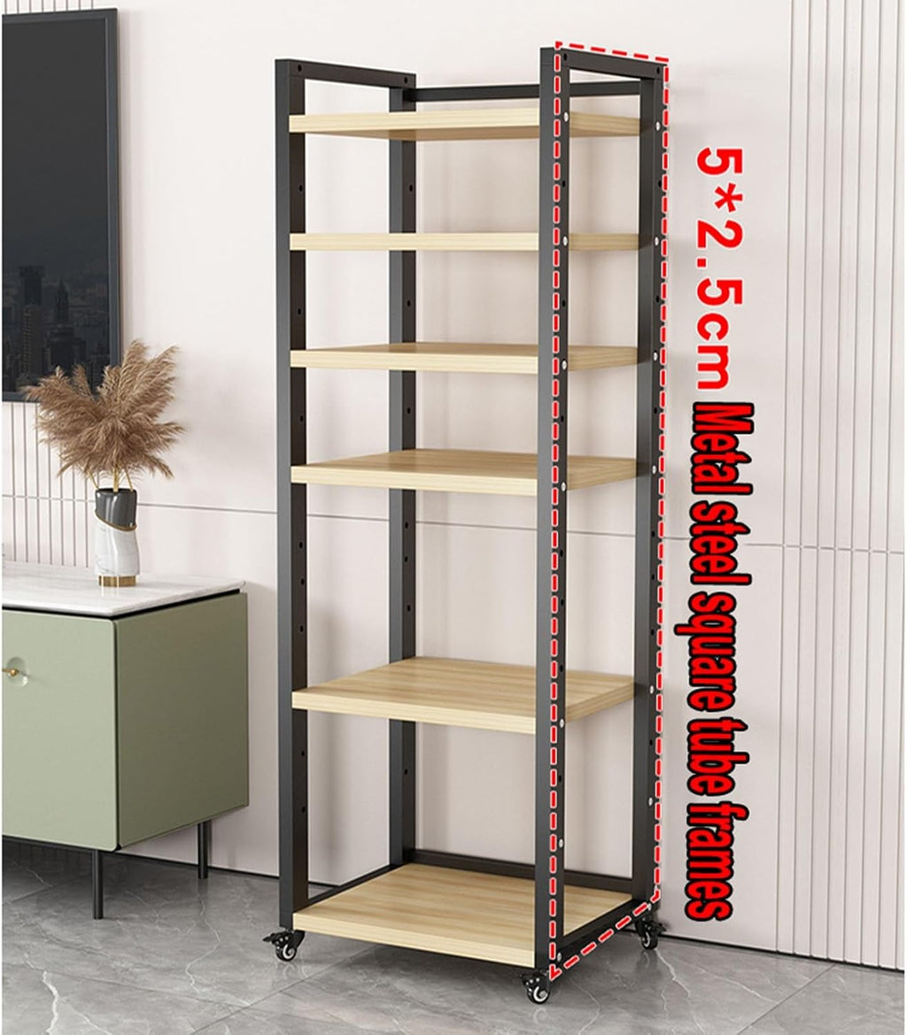 5/6/7/8 Tier Furniture Media Stand DVD CD Player Stand Audio Rack Power Amplifier Equipment Cabinet with Height Adjustable Wooden Shelf Multifunctional Storage Shelves