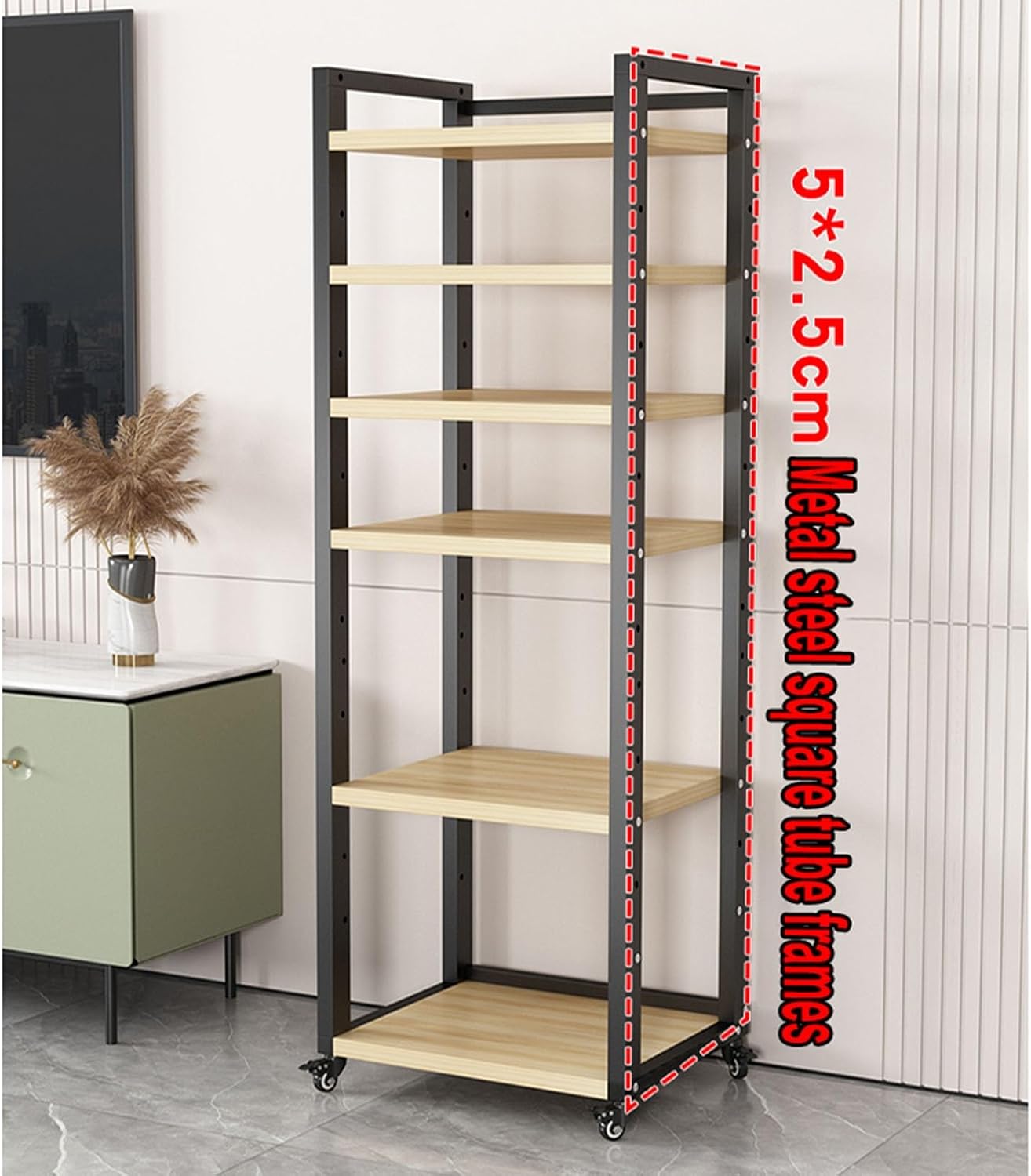 5/6/7/8 Tier Furniture Media Stand DVD CD Player Stand Audio Rack Power Amplifier Equipment Cabinet with Height Adjustable Wooden Shelf Multifunctional Storage Shelves