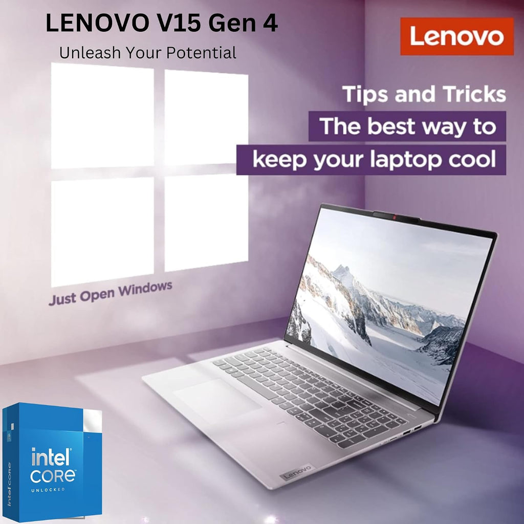 Lenovo V15 Gen-4 Laptop for Business, 16GB RAM, 1TB SSD, Intel Quad-Core Up to 3.3GHz, 15' FHD Display, Dolby Audio, HDMI, Type-C, Ethernet, Windows 11 Pro Black (Renewed)