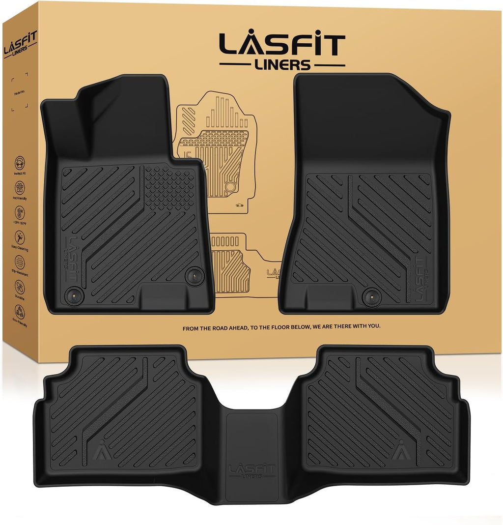 LASFIT Floor Mats for Hyundai Sonata 2020-2026 (Only Fit AWD & Gas, Not for FWD or Hybrid) / Kia K5 2021-2025 (Only Fit AWD, Not for FWD) Custom Fit TPE All Weather Floor Liners Car Mats Accessories