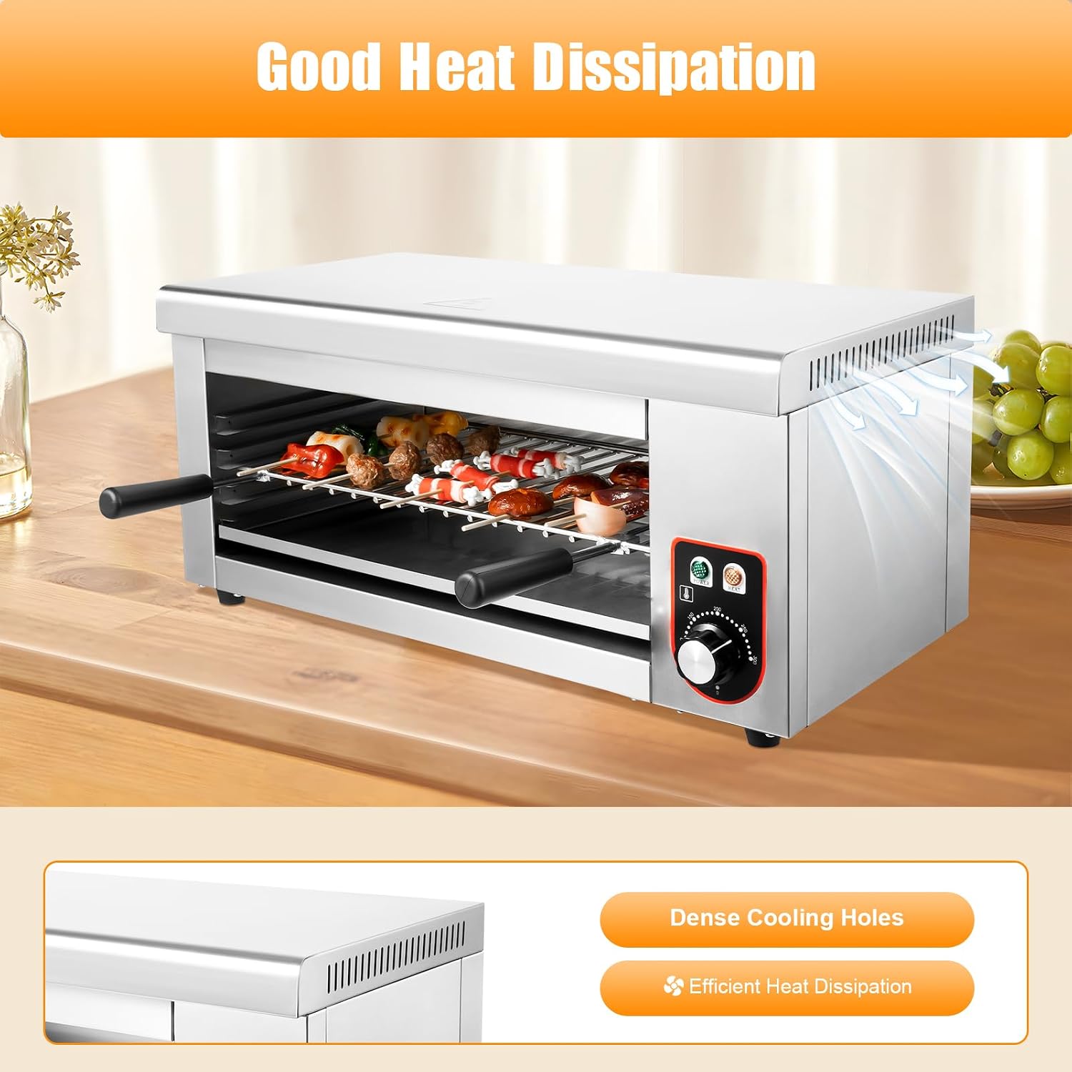 Electric Cheese Melter Cheesemelter Grill Air Fryer Toaster Oven Countertop Convection Oven Electric Indoor Grill 120-570°F Commercial Cheese Melter Raclette Grill Cheesemelter Broiler