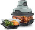 Ninja Crispi 4-in-1 Glass Air Fryer | With Non-Toxic 4QT & 6-Cup Glass Containers & Lids | Microwave, Freezer, Dishwasher Safe | 450°F Max Temp |1500 Watt | Green | FN101SG