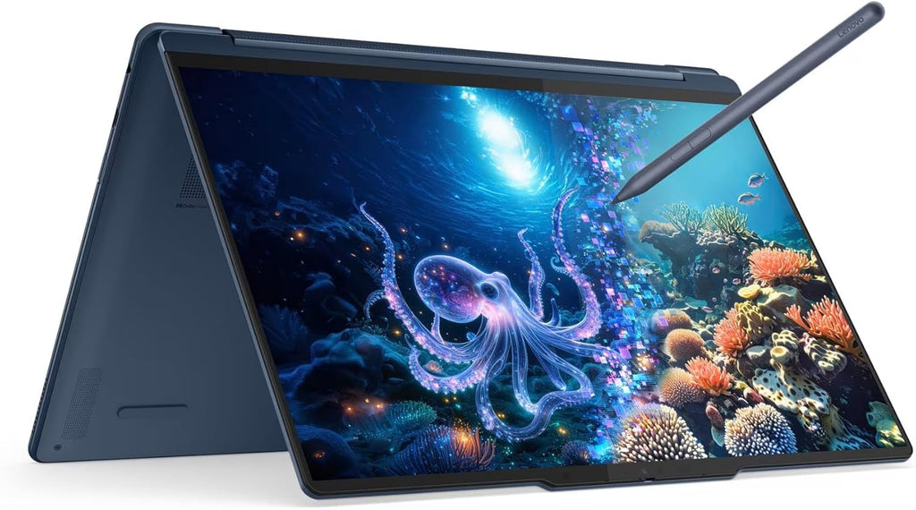 Lenovo Yoga 9i 2-in-1 Aura Edition Laptop with Intel Core Ultra 7 258V Processor,14' 2.8K 1,100 nits(HDR) OLED, Touchscreen Display, 32GB LPDDR5X-8533MT/s Memory, 1TB SSD, Wi-Fi 7, Pen, and Win 11 Pro