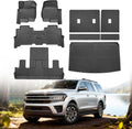Cartist Floor Mats for Ford Expedition MAX 2018-2024 (7 & 8 Seats/2nd Row Bench Seat), All Weather Cargo Liner for Expedition Accessories, Heavy Duty Car Mats (Only Fit MAX)