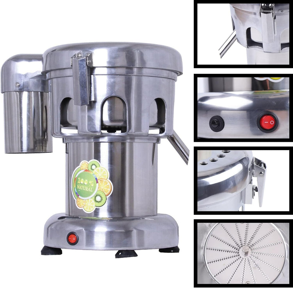 Commercial Juice Extractor, 370W Juicer Machine, Fruit and Vegetables Juice Maker, Commercial Juice Extractor Stainless Steel Heavy Duty, 2800r/min