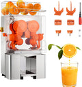 Commercial Juicer Machine E2x, Oranges Juice Machine with Pull-Out Filter Box Commercial Orange Juicer 22-30 Oranges Per Minute, 110V Juice Extractor, 120W Orange Squeezer