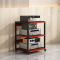 Modern Stereo Stand Cabinet, 3/4/5-Tier Media Console, Corner Entertainment Center with Wooden Shelves for Audio/Video Components, CD Rack, Home Storage (B, 3 Tier - 50x40x69.5cm)