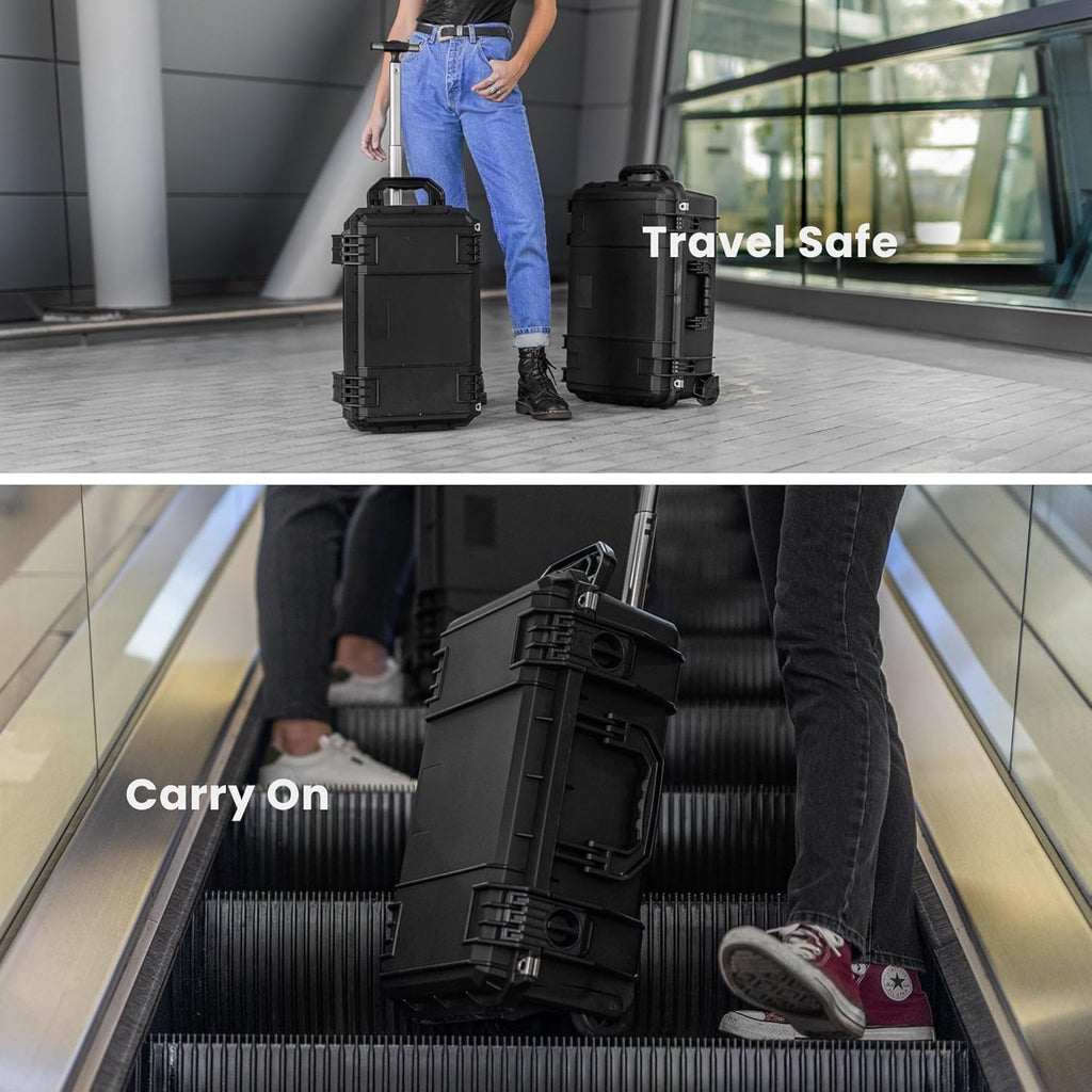 Seahorse 830 Professional Camera Case with Padded Dividers, TSA Approved, MIL‑Spec, IP67 Waterproof, USA Made for Photographers and Travel Enthusiasts