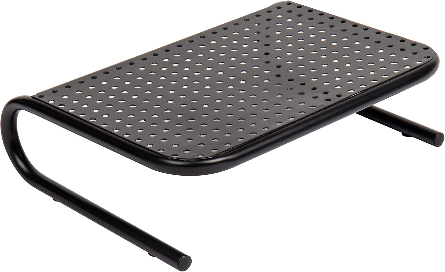 Mind Reader Monitor Stand, Ventilated Laptop Riser, Desktop Organizer, Metal, 14.5' L x 11.25' W x 4.25' H, Black (Pack of 8)