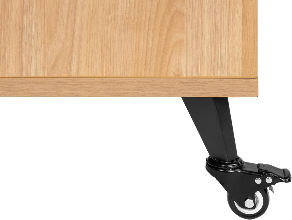 Gator Frameworks Elite Furniture Series Sidecar Cabinet with with Configurable Rack Space & Shelving Natural Maple Finish, (GFW-ELITESIDECAR-MPL)