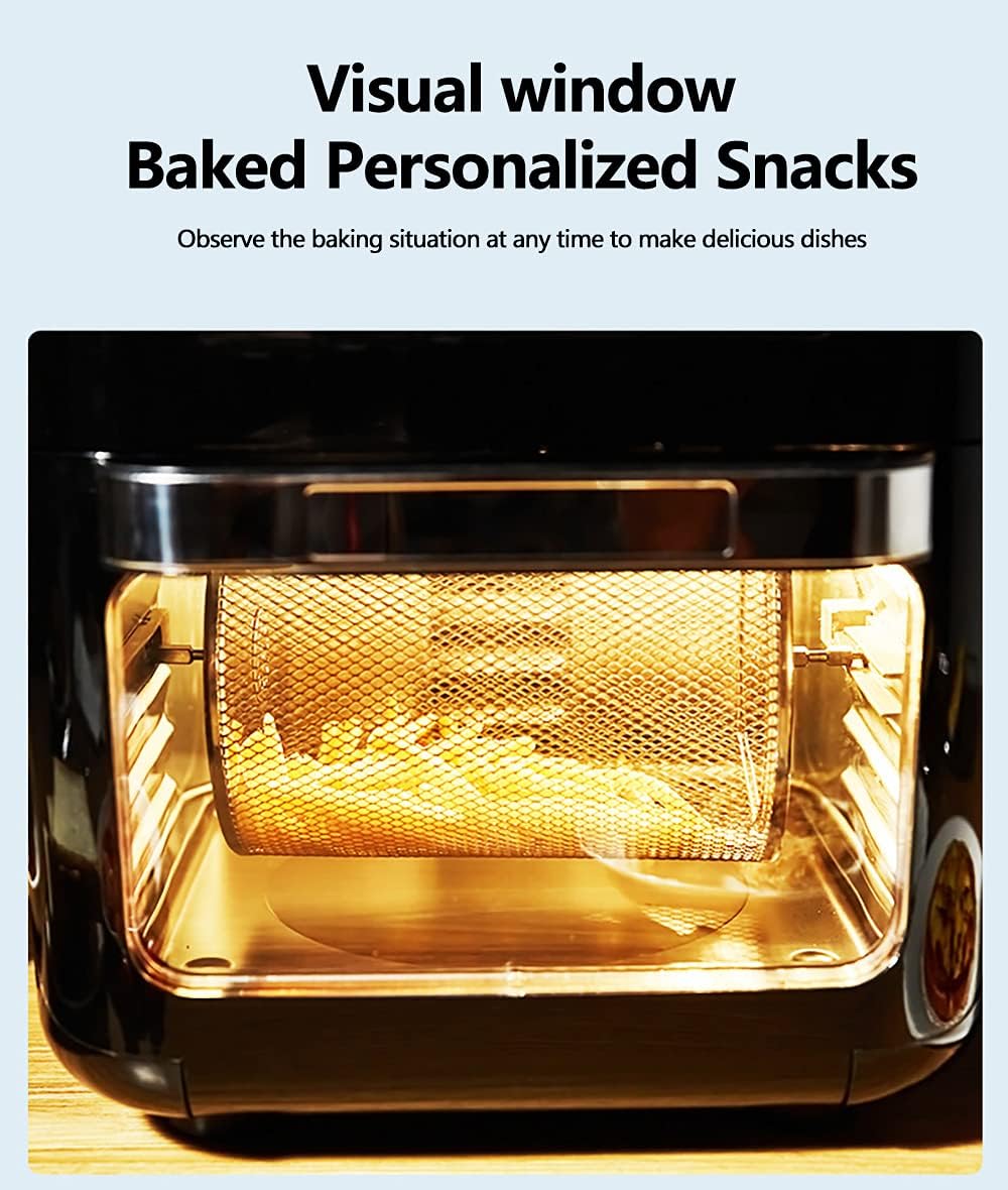 12L Large Capacity Air Fryer Oven Combo 1000W Airfryer Toaster Oven with Temperature Control, Gold