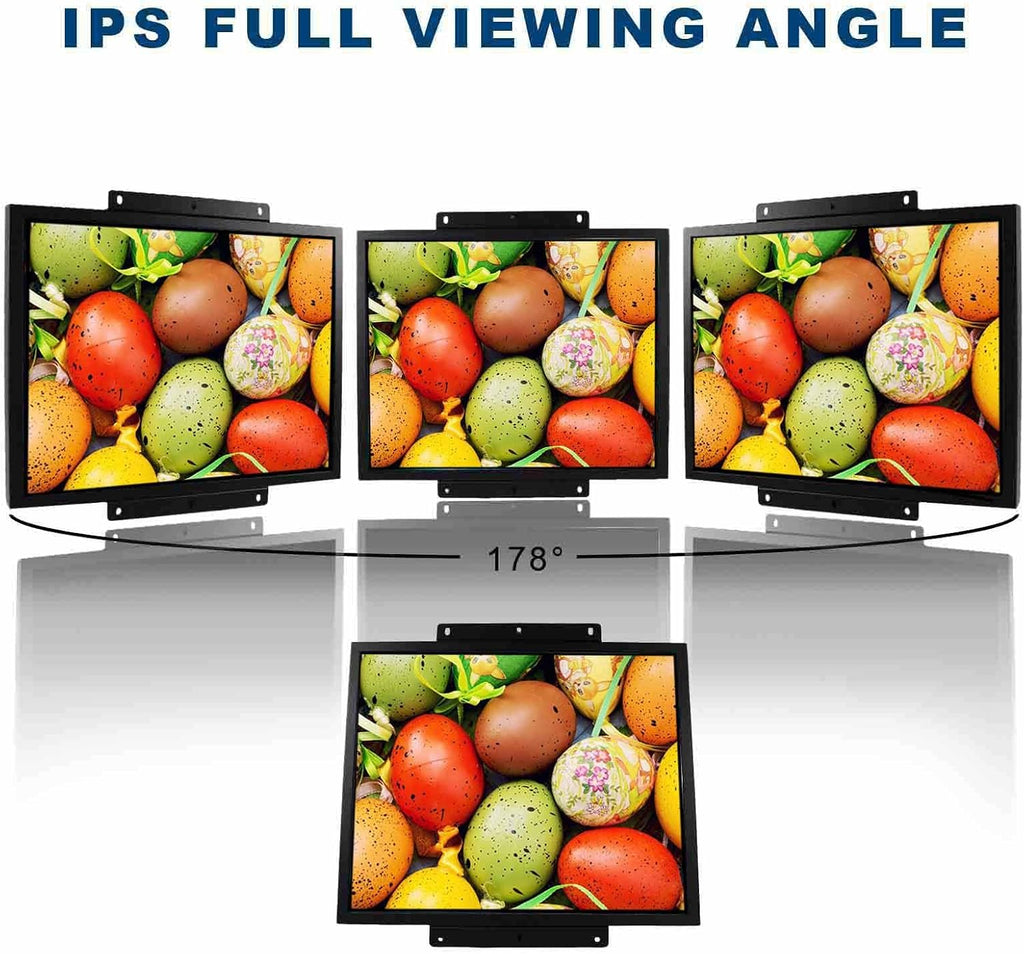 VSDISPLAY 19Inch LCD Monitor 1280x1024 High Brightness Display Support VGA/DVI Video Input,for Gaming/Industrial Secondary Monitor