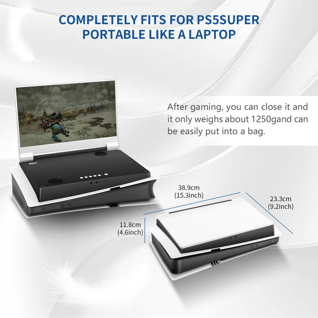 G-STORY 14' Inch IPS 4k 60Hz Portable Monitor Gaming Display Integrated with PS5 pro(not Included) 3840×2160 with 2 HDMI Ports,FreeSync,Built-in 2 of Multimedia Stereo Speaker