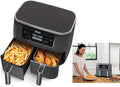 Ninja Foodi DZ100 4-in-1 8-qt 2-Basket Air Fryer with DualZone Technology Black (Renewed)