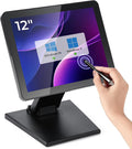 MUNBYN 12-inch POS Touchscreen Monitor, LED POS Monitor, HDMI/VGA Capacitive Screen Display, Foldable Stand for Small Business, Retail, Restaurant, Bar, No Driver Required, 2Y Protection