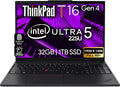 Lenovo ThinkPad T16 Gen 4 Business Laptop 16 FHD+ Display, Intel Ultra 5-225U (Beats i7-1355U), 32GB DDR5 RAM, 1TB SSD, 5MB Webcam, Fingerprint, Backlit KB, WiFi 6E, RJ-45, Win 11 Pro