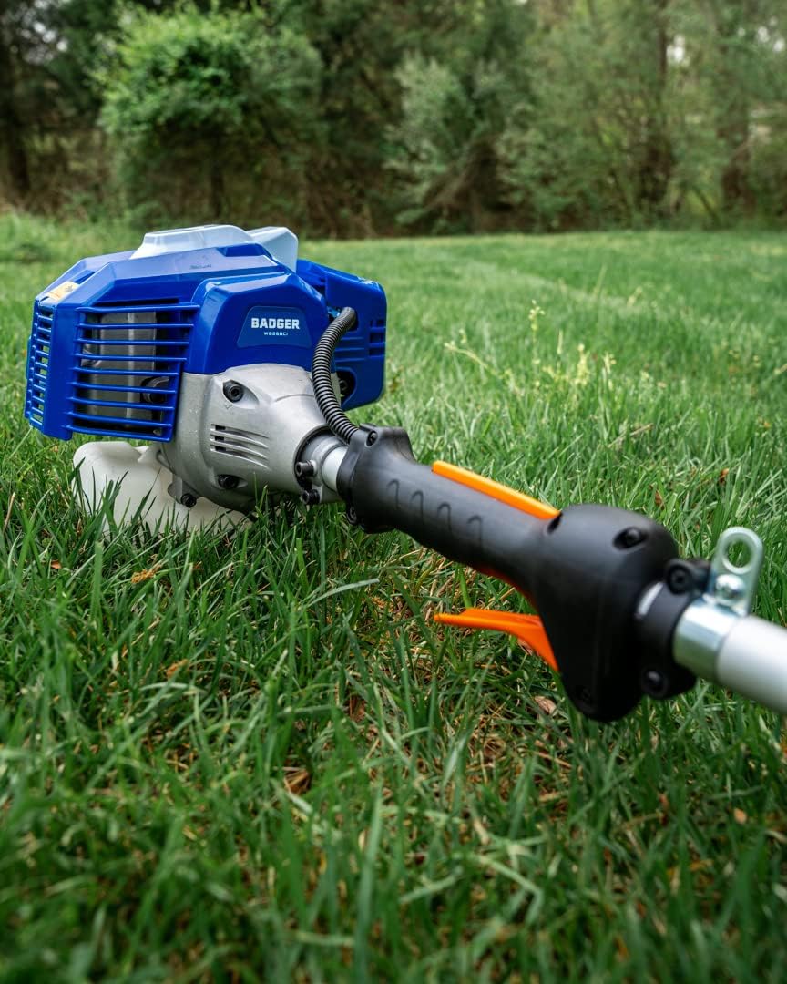 WILD BADGER POWER 26cc Weed Wacker Gas Powered, 3 in 1 String Trimmer/Edger 17'' with 10'' Brush Cutter,Rubber Handle & Shoulder Strap Included