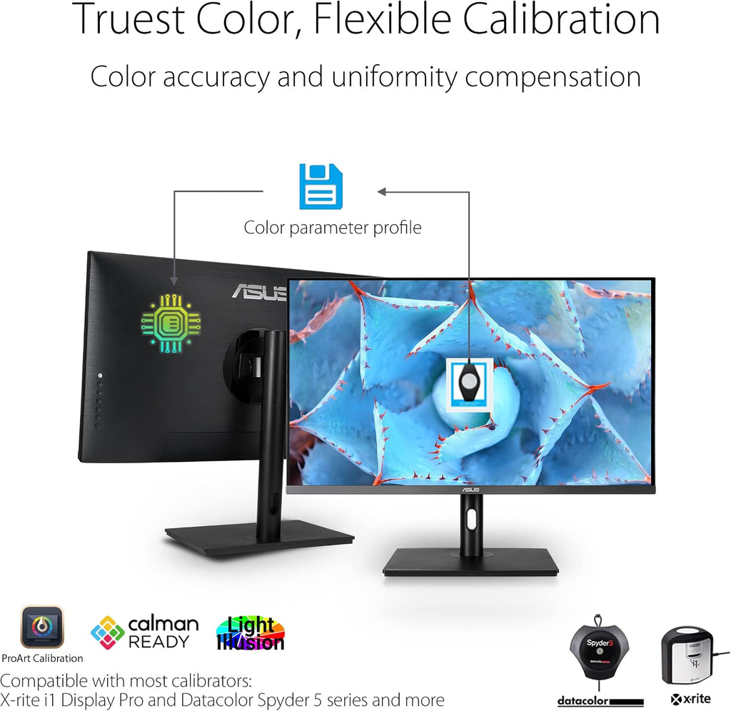 ASUS ProArt Display 32' 4K HDR Computer Monitor (PA32UCR-K) - IPS, 1000nits, ΔE < 1, 98% DCI-P3, 99.5% Adobe RGB, USB-C, HDMI, X-rite i1 Calibrator, Compatible with Laptop & Mac Monitor