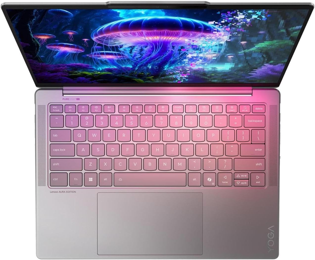 Lenovo 2025 Slim 7i Aura Edition Copilot+ PC with Intel Core Ultra 7 258V Processor, 14' 100% DCI-P3 OLED Touchscreen, 32GB LPDDR5X-8533MT/s Memory, 1TB SSD, Wi-Fi 7, 5MP RGB+IR Cam, and Win 11 Pro