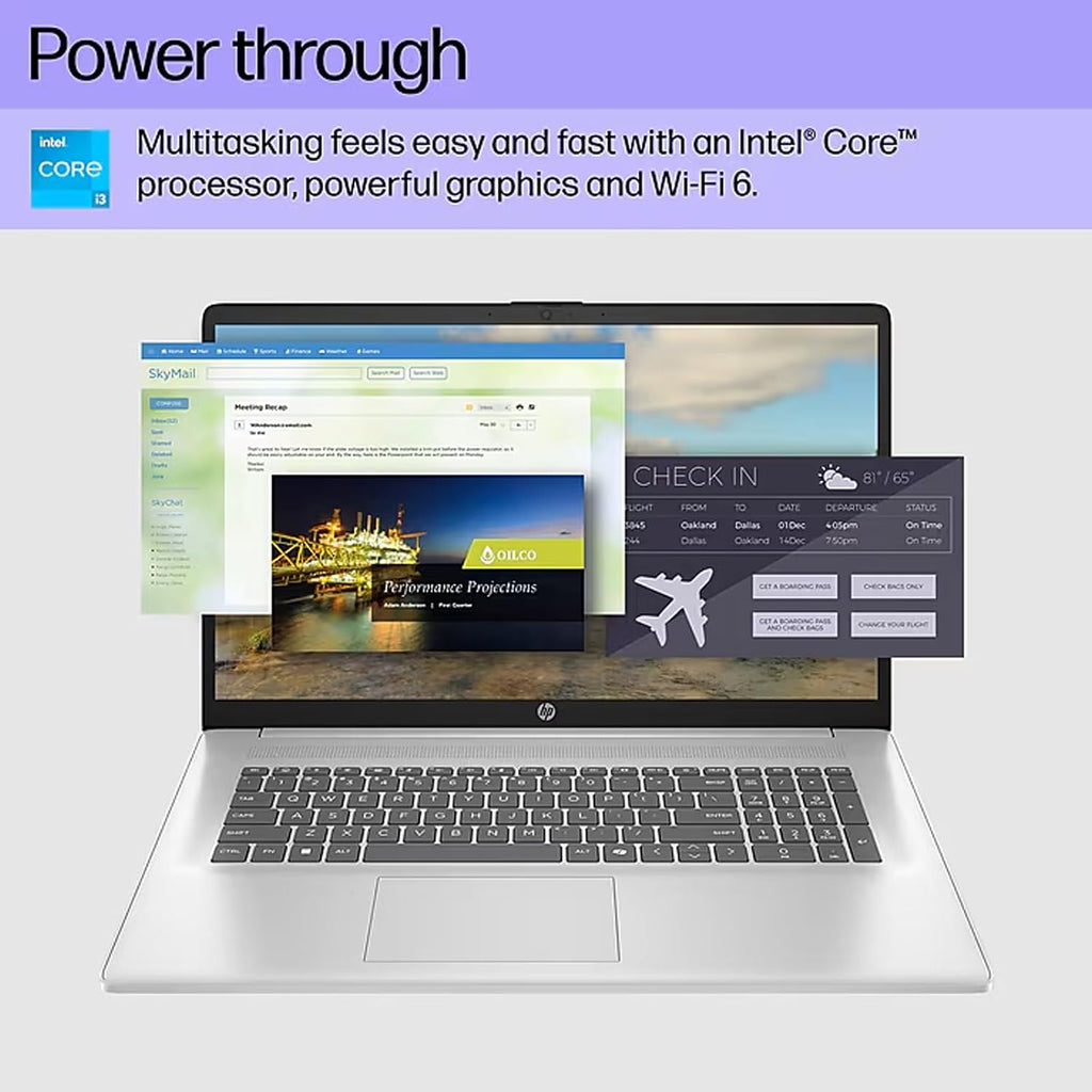 HP 17.3' FHD Laptop, for Business and Students, 17.3' FHD IPS Anti-Glare Display, Intel Core i3-N305 for Everyday Tasks, Long Battery Life, Windows 11 Pro, 64GB RAM, 1TB SSD, Bonus