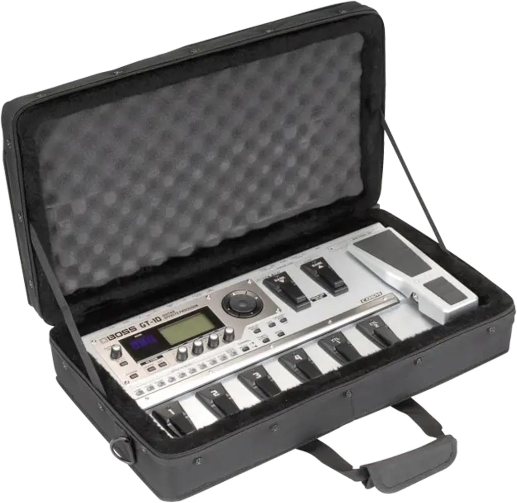 SKB 21'x11' Foot Controller Soft Case Padded Bag, Rigid Foam Frame, Shoulder Strap and Double Zippers for DJ Controllers & Small MIDI Keyboards, Black