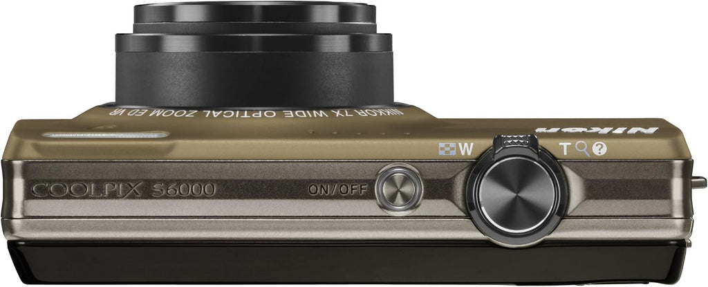 Nikon Coolpix S6000 14 MP Digital Camera with 7x Optical Vibration Reduction (VR) Zoom and 2.7-Inch LCD (Bronze)