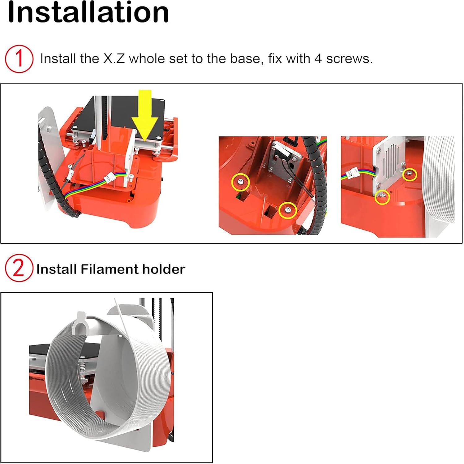 3D Printer,Mini Desktop Printing Machine with TF Card,with Removable Build Surfaces Plate, Fully Open Source Silent,for Beginners Kids Student Educatio Filaments (Red)