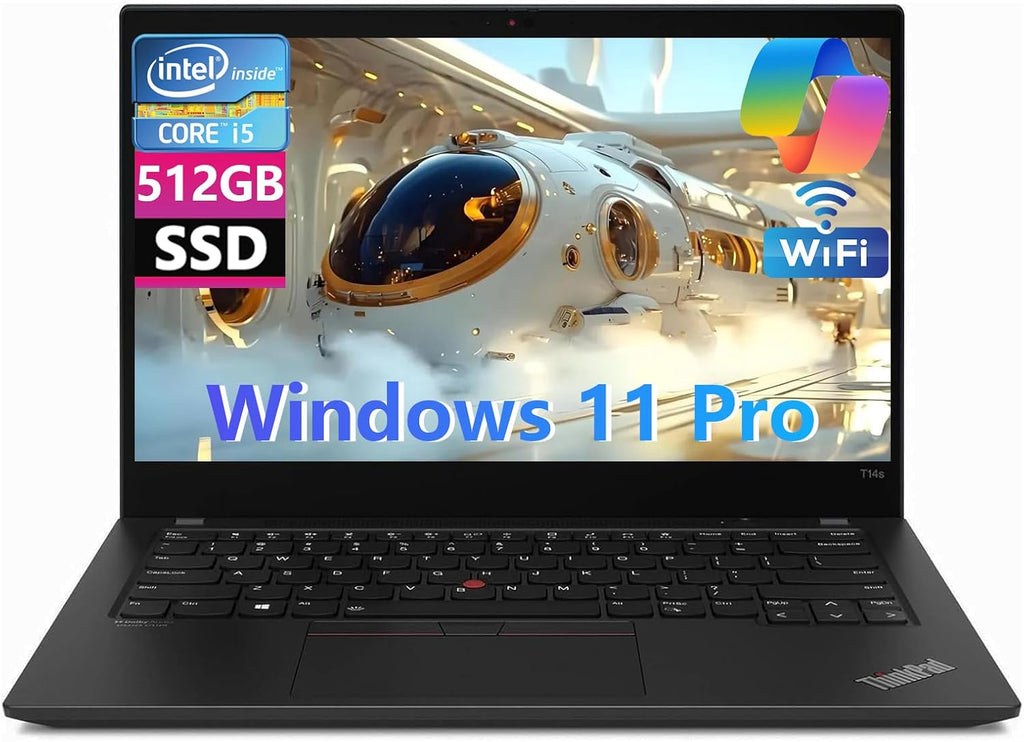 Lenovo Thinkpad T14S (G2) Business Laptop, 14' FHD (1920 x 1080) Display, Core i5-1145G7 4.4GHz, 512GB SSD, 16GB RAM, Webcam, Windows 11 (Renewed)