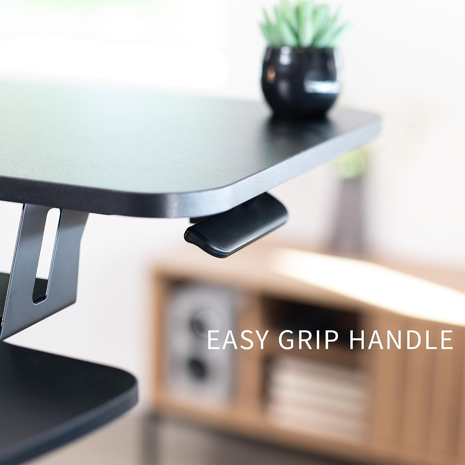 VIVO Height Adjustable 36 inch Standing Desk Converter with Dual 13 to 30 inch Monitor Stand, Sit Stand Monitor Mount and Desk Riser, Black, DESK-V036K-M2