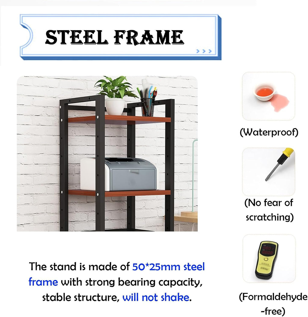 Large Capacity Vintage Stereo Console, Adjustable Outdoor 5-Tiers Audio Video Equipment Rack, Mobile Multi-Layer Commercial AV Media Stand/Bookshelf (Size : Style A)