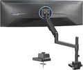VIVO Heavy Duty Ultrawide Monitor Arm with Pole, 57 inch Screens up to 59.4 lbs, Desk Mount TV and Monitor Stand Designed for Samsung Odyssey Ark, Neo G9, ViewFinity S9, and More, Black, STAND-GT57T
