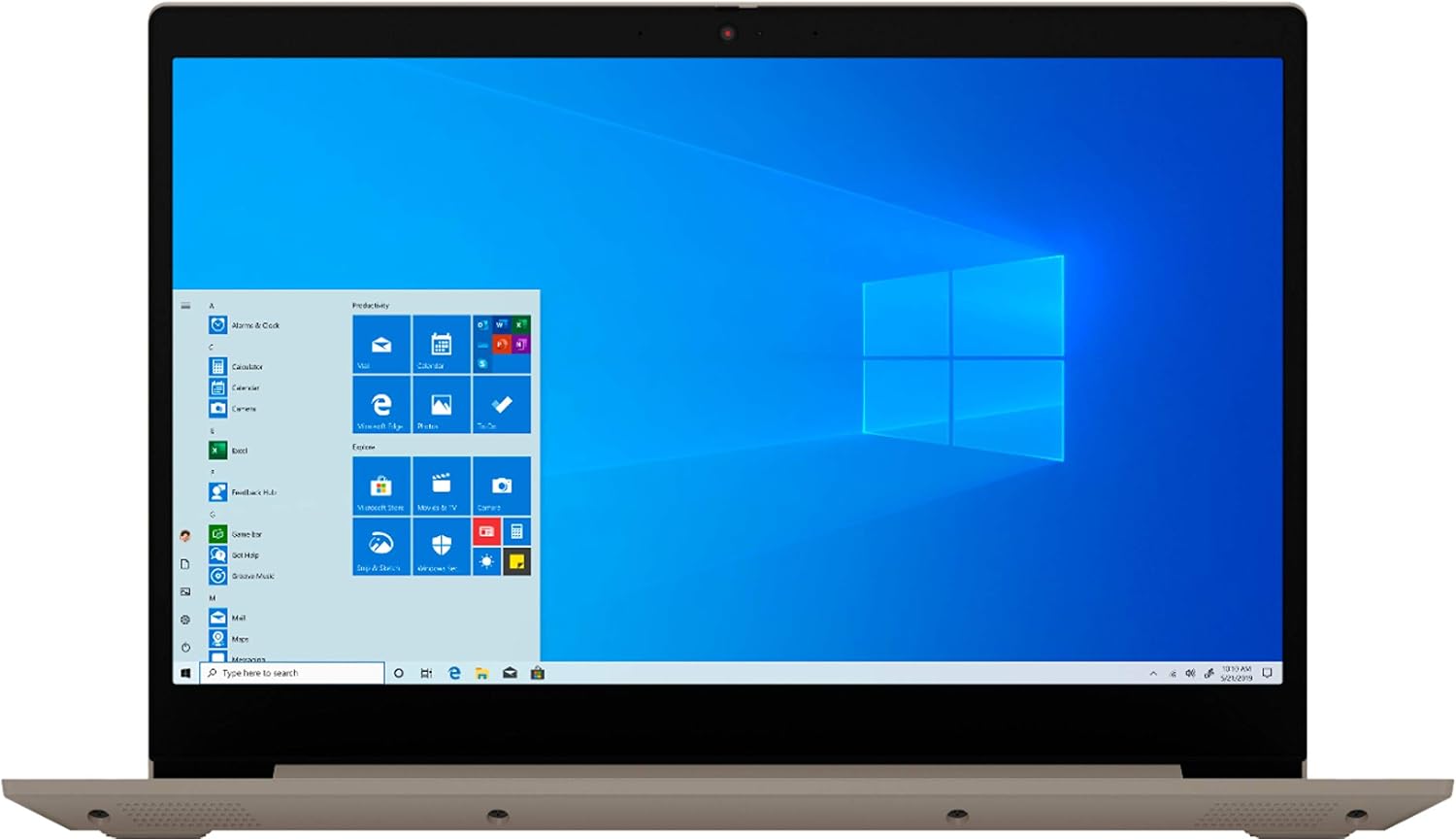Lenovo 2020 IdeaPad 3 15' HD Touch Screen Laptop, Intel 10th Gen Dual-Core i3-1005G1 CPU, 8GB DDR4 RAM, 256GB PCI-e SSD, Webcam, WiFi 5, Bluetooth, Windows 10 S - Almond