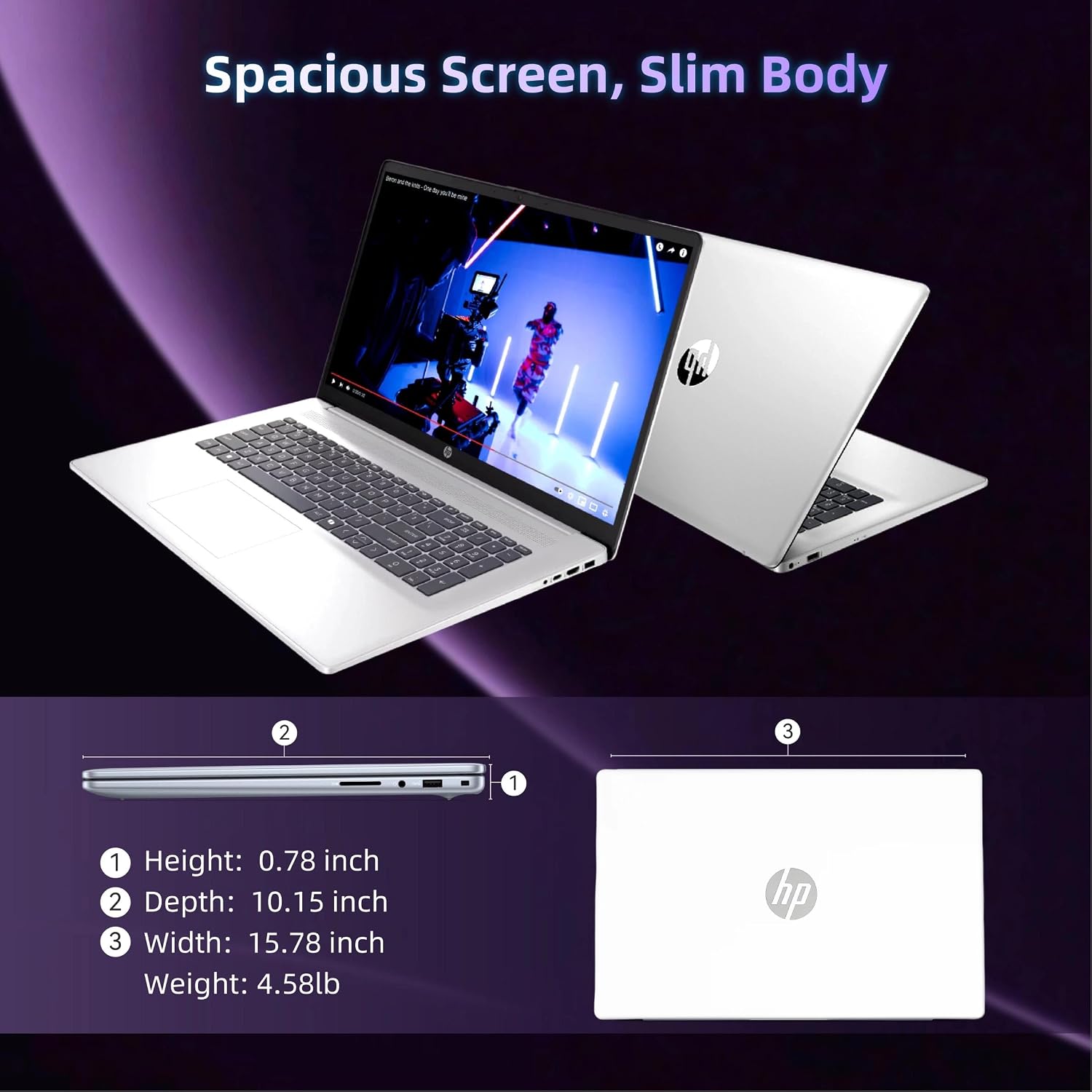 HP Flagship 17 Business Laptop Computer - Windows 11 Pro, 17.3' Full HD Anti-Glare IPS Display, AMD Ryzen 5 7430U, 16GB RAM + 512GB SSD, Webcam, Wi-Fi 6, USB A/C, HDMI, with Redragon Accessories