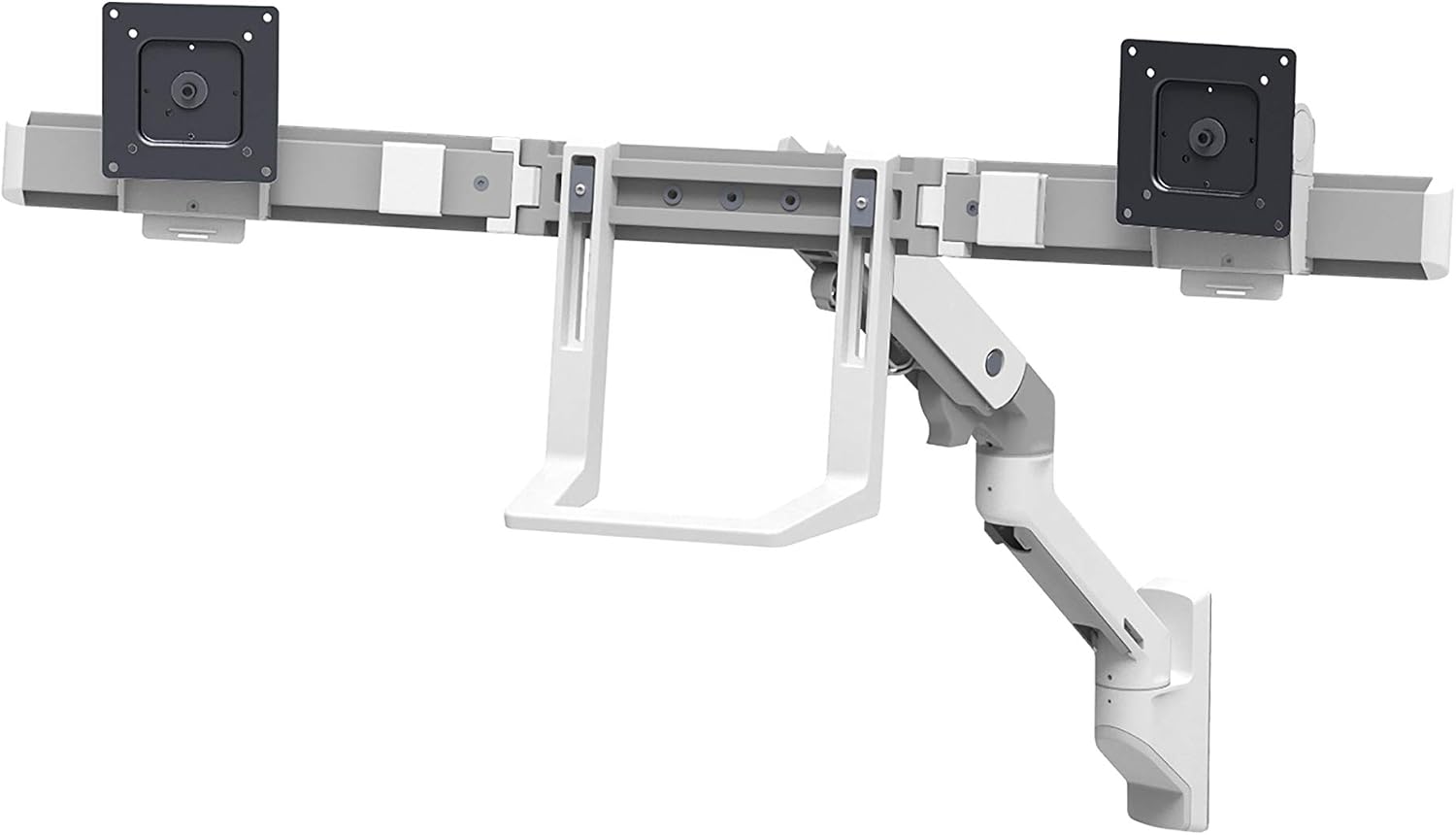 Ergotron – HX Dual Monitor Arm, VESA Wall Mount – for 2 Monitors Up to 32 Inches, 5 to 17.5 lbs Each – White