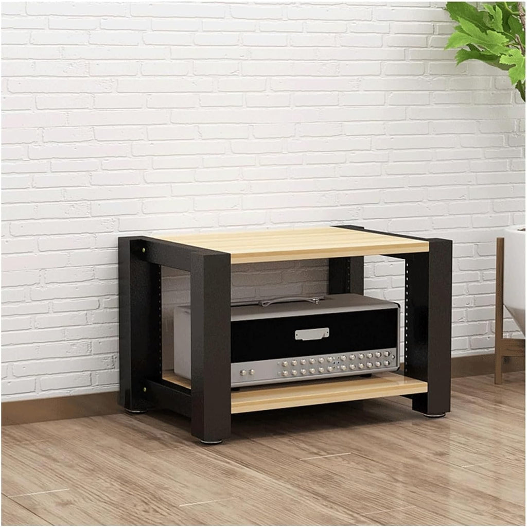 Audio Rack 2/3/4/5 Tier Stereo Rack Audio Equipment Rack Audio Open Rack Cabinet HiFi Rack Adjustable Audio-Video Shelving Durable(Natural,2 Tier)