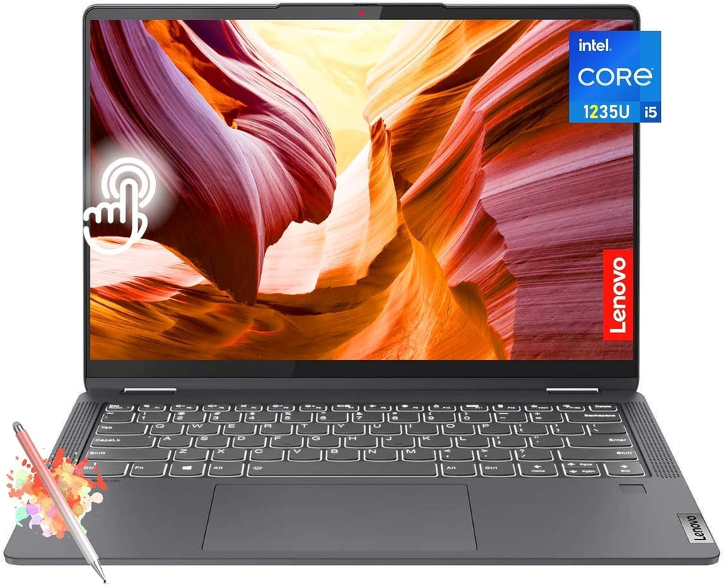 Lenovo Flex 5i 14' FHD Touchscreen 2-in-1 Laptop, Intel Core i5-1235U, 8GB Memory, 512GB PCIe SSD, Intel Iris Xe Graphics, 512GB SSD, Thunderbolt 4, Fingerprint, Webcam, Windows 11, w/Stylus