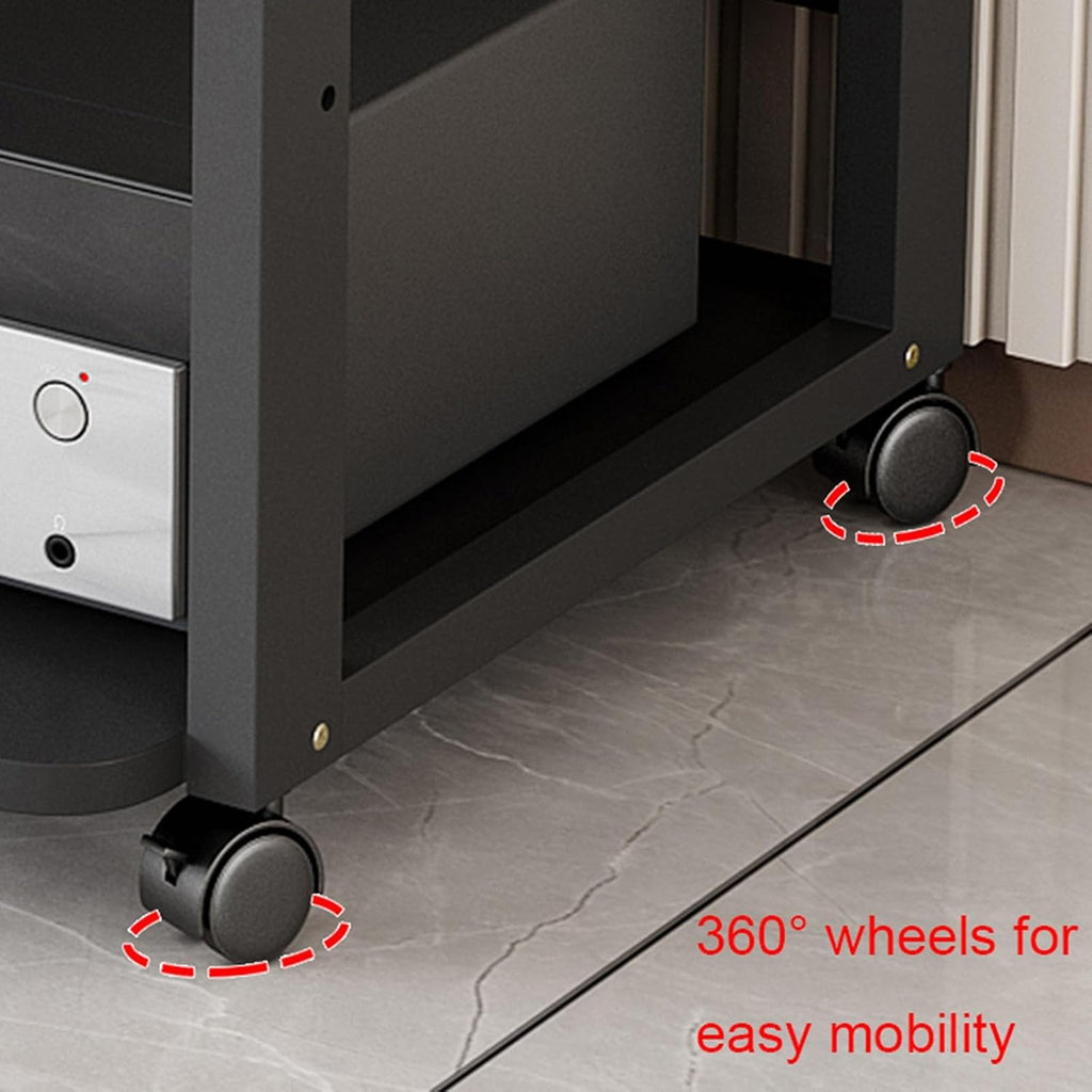 Entertainment Center for TV, Audio Video Components, Stereo Equipment, Gaming Consoles - Media Stand with Open Storage Shelves for Streaming Devices