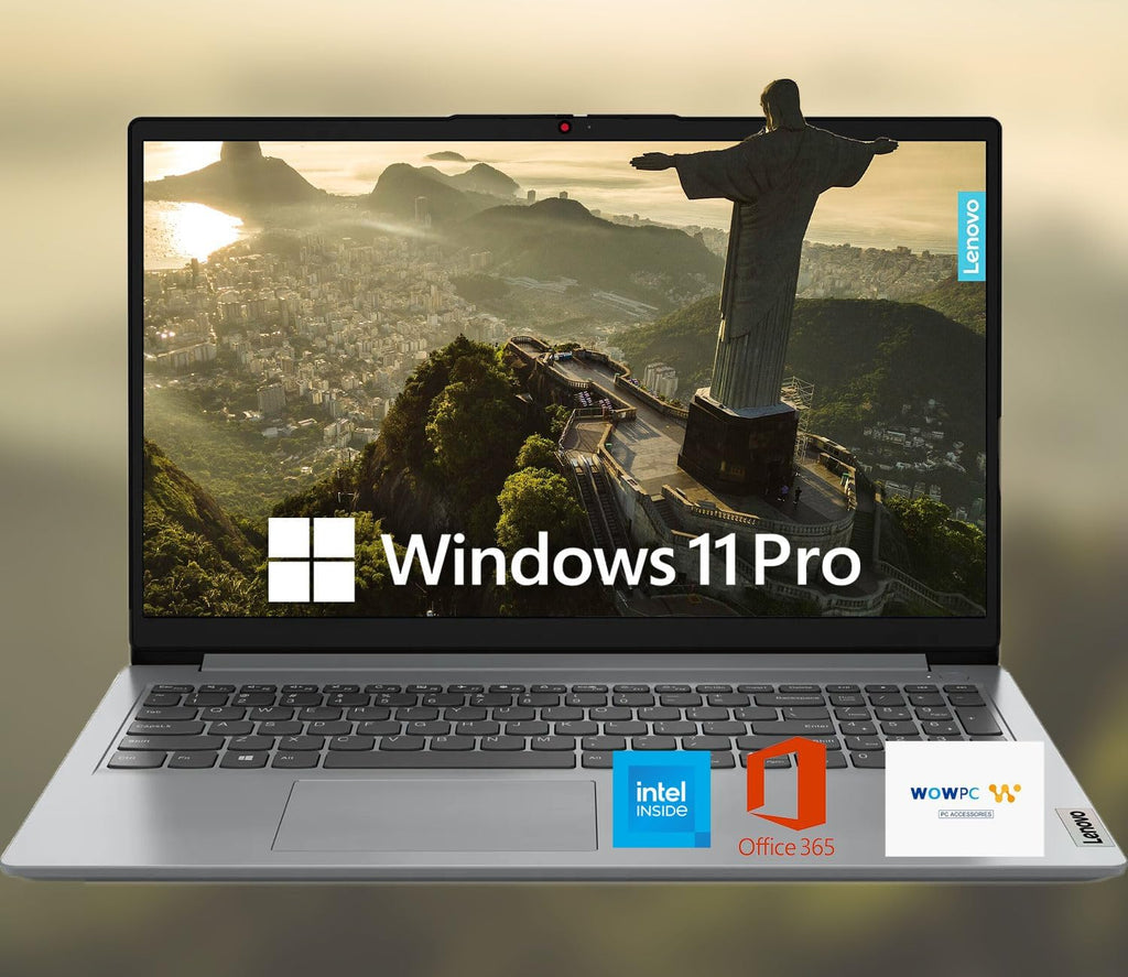 Lenovo 15.6' HD IdeaPad Anti-Glare Screen w/ 1 Year Microsoft 365, 640GB SSD, 20GB RAM, Windows 11 Pro, Up to 9.5 Hours Battery Life, Intel Processor, WiFi 6, HDMI, USB-C, SD Card Reader, w/WOWPC USB