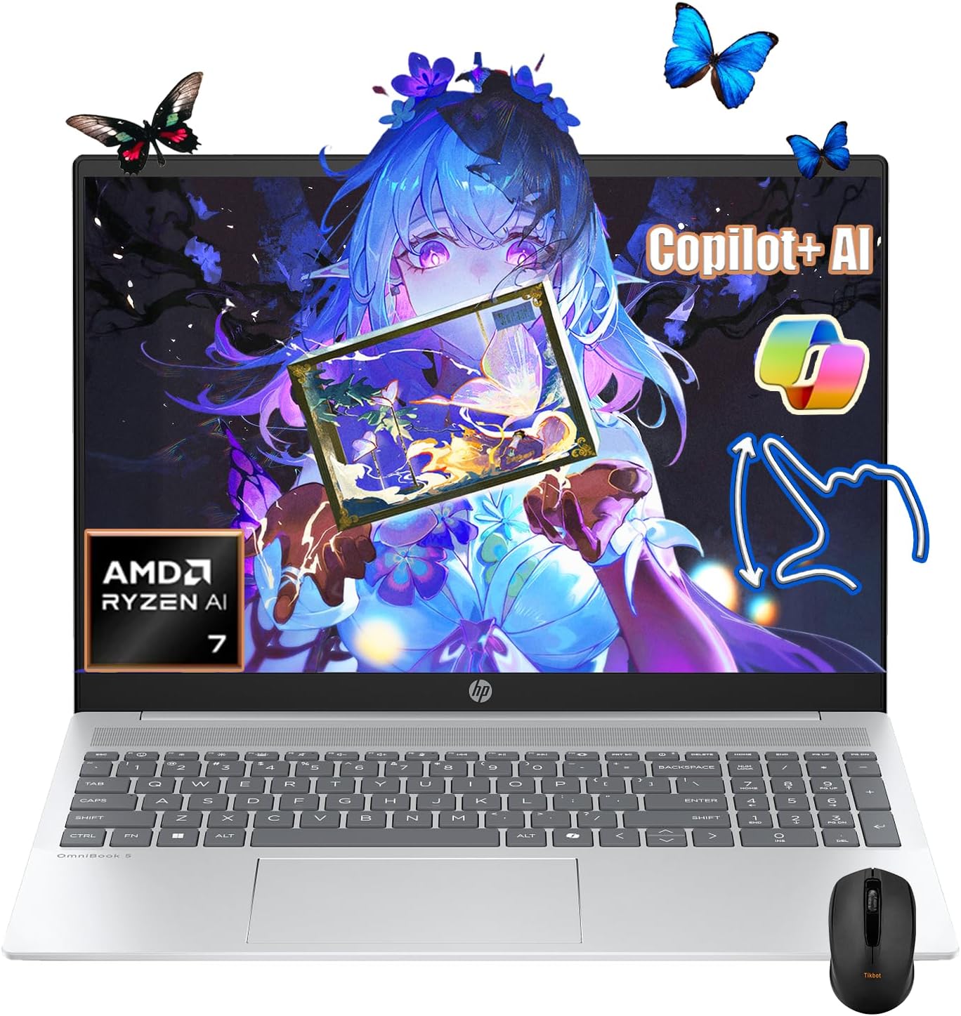 HP 2025 Business AI Laptop | 16' 2K(1920 x 1200) Touchscreen | AMD Ryzen AI 7 350 | 16GB RAM, 1TB SSD | Backlit Keyboard | Copilot | FHD Webcam | Windows 11 | Computadora Portátil | W/Mouse