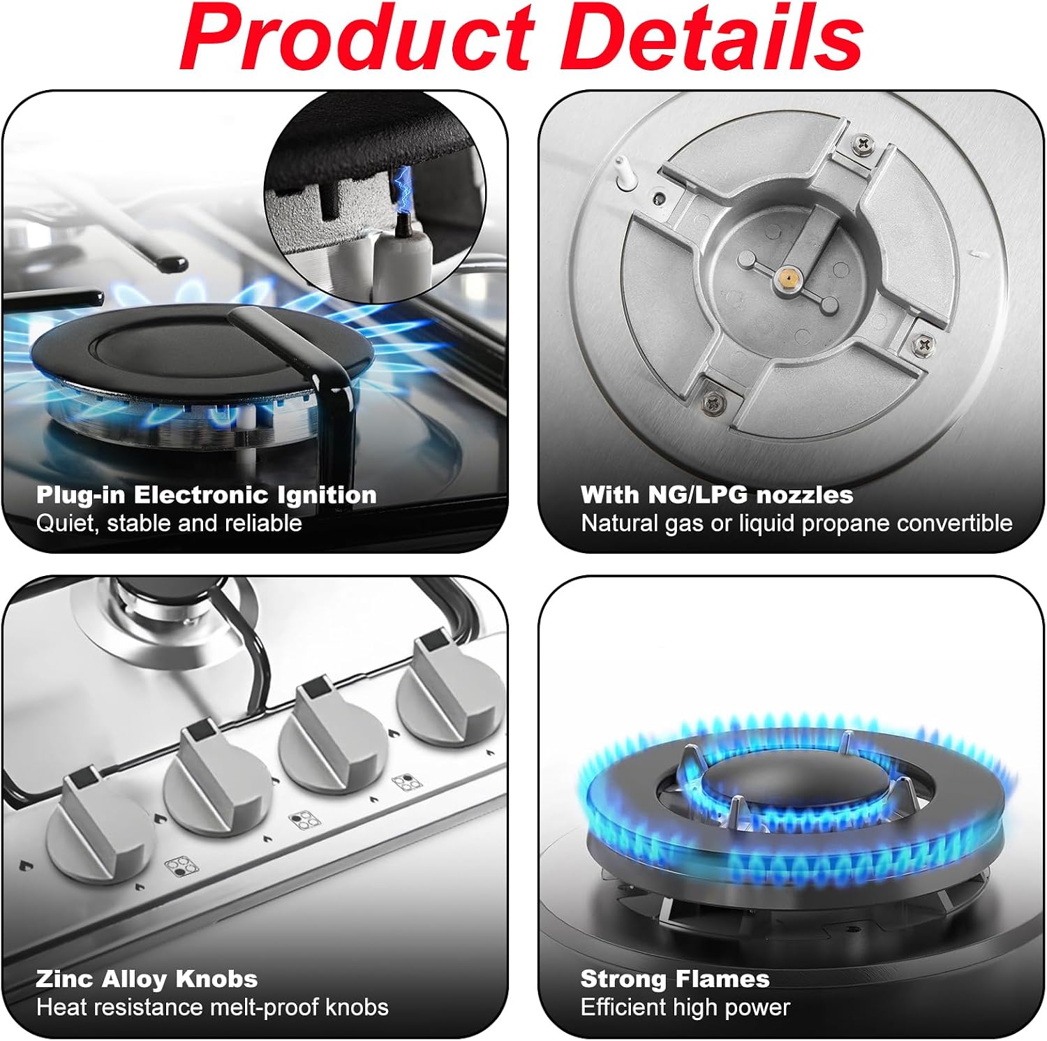 24 inch gas cooktop;propane gas cooktop;gas stove top 4 burner;drop dual fuel Cooktop;stainless steel LPG cooktop;natural 4 burner;Gas stove for RV;