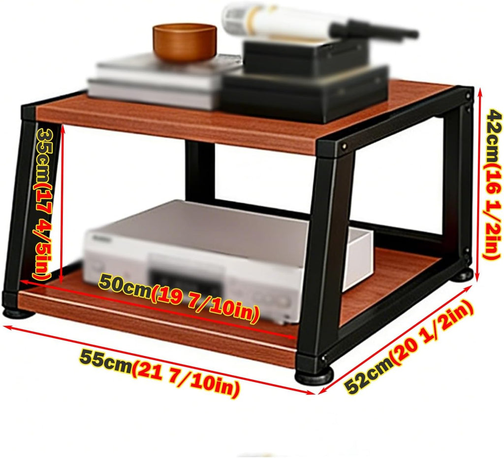 YLLFFLL Vintage 2 3 4 5 Tier Open Shelf Stereo Rack Equipment Stand with Footpad, Stackable Home Hi-fi Stereo Rack, Video Component Cabinet Audio Rack Tower(#1,2 Layer)