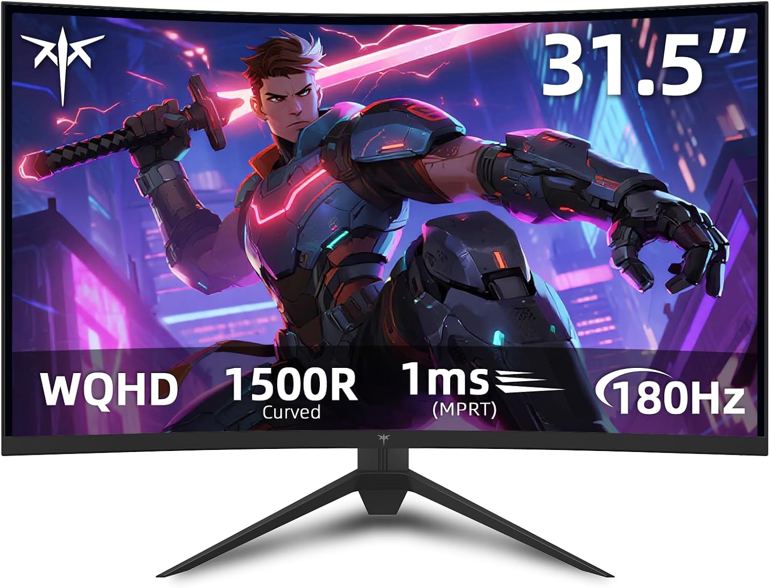 KTC 32 inch Curved Gaming Monitor, 180Hz 1ms MPRT, 2K 1440P 144Hz Monitor, 1500R HVA Display, FreeSync Premium, HDR, 120% sRGB, DisplayPort/HDMI/USB, Vesa Support 3.9x3.9'', PC Moniter for Gamers
