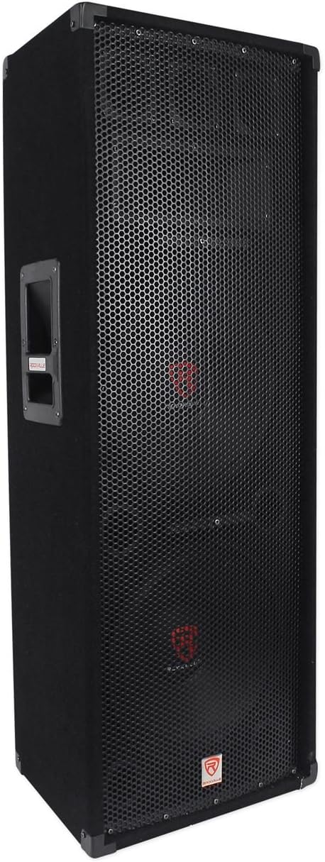 Rockville RSG12.2 Dual 12' 2000W 3-Way Passive PA Speaker, 4-Ohm, Piezo Tweeters, Full-Range Sound, Rugged Build, for DJs and Live Performances