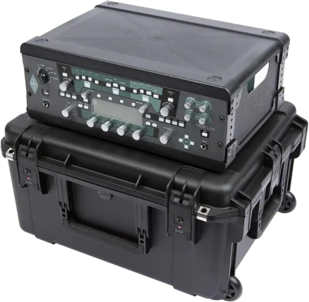 SKB 3U iSeries 13' Injection Molded Fly Rack with Built-In Wheels, Push Button Release Pull Handle and Removable Rack Frames, Black