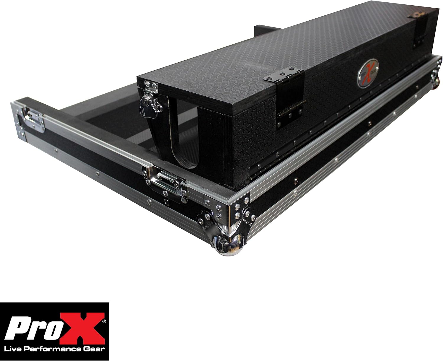 ProX XS-AHQU32DHW ATA Digital Audio Mixer Flight Case for Allen & Heath QU-32 Console with Doghouse compartment and Caster wheels