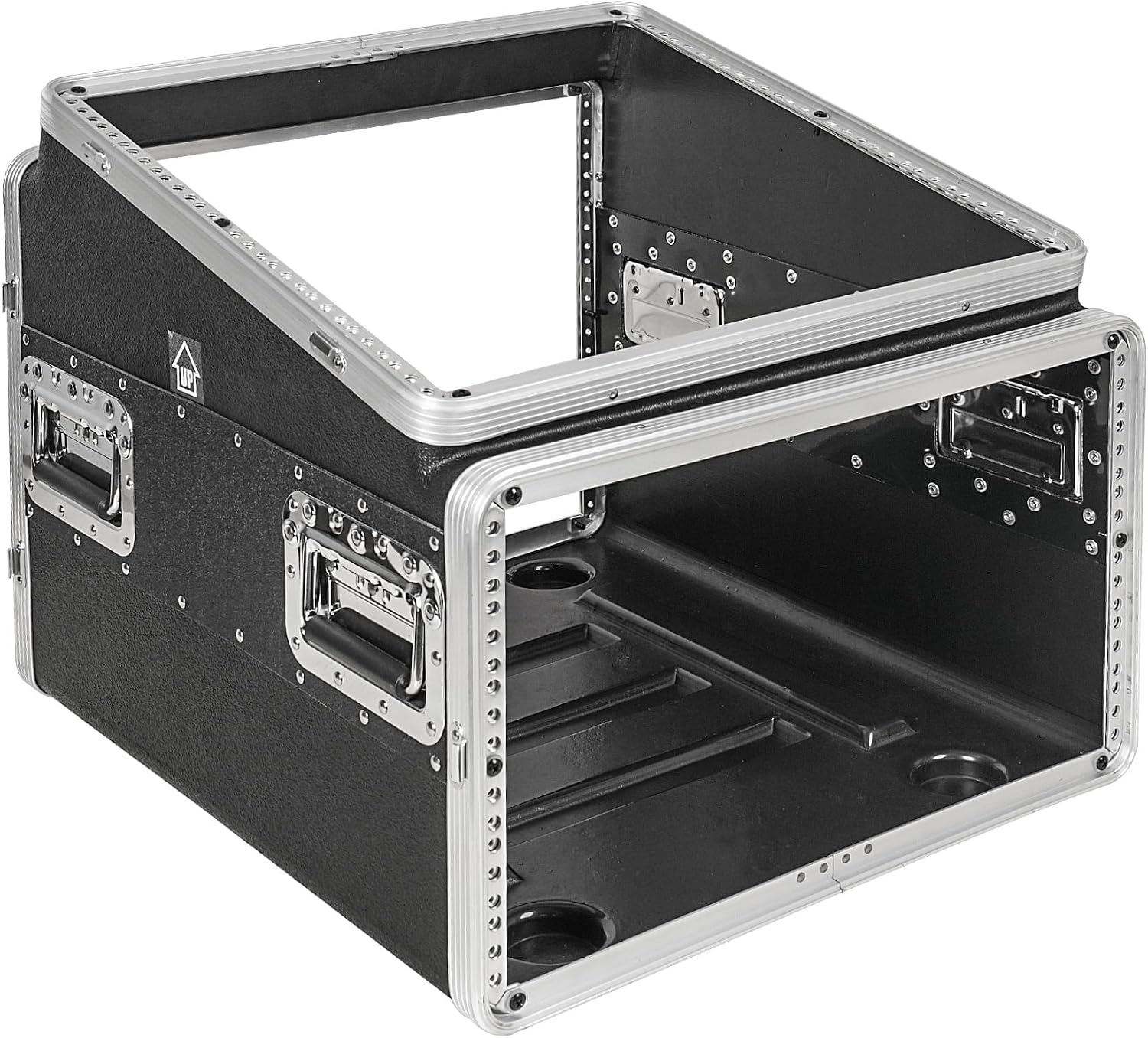 Sound Town Lightweight and Compact 6U ATA ABS Rack Case, with Slant Mixer Top, 21' Depth, 10U Top and 6U Side Spaces (STMR-A10X6U)