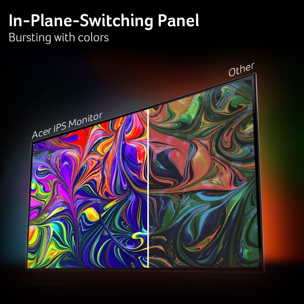 acer Vero 27' FHD 1920 x 1080 ZeroFrame Design IPS Home Office Monitor Adaptive-Sync Up to 120Hz Refresh 1ms (VRB) 1 x Display Port 1.2, 1 x HDMI 1.4 & 1 x VGA CB272 Gbmiprx
